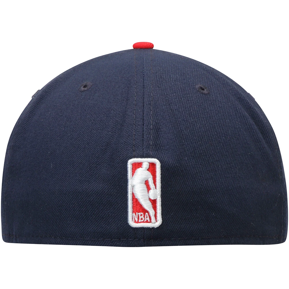 Casquette ajustée New Era bleu marine/rouge Orleans Pelicans 59FIFTY pour homme