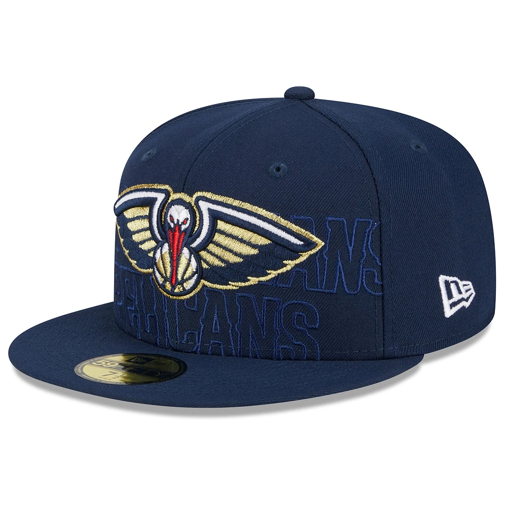 Men's New Era  Navy Orleans Pelicans 2023 NBA Draft 59FIFTY Fitted Hat