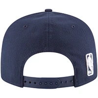 Casquette Snapback 9FIFTY couleur officielle de l'équipe des New Orleans Pelicans New Era pour hommes, bleu marine