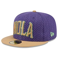 Casquette ajustée New Era 59FIFTY pour homme Orleans Pelicans 2024/25 City Edition violette