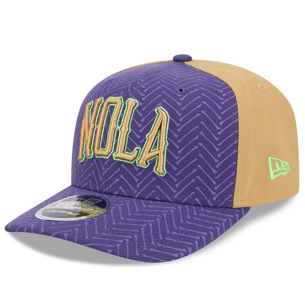 Men's New Era  Purple New Orleans Pelicans 2024/25 City Edition 9SEVENTY Stretch-Snap Hat