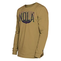 Men's New Era  Tan Orleans Pelicans 2024/25 City Edition Long Sleeve T-Shirt