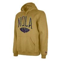 Sweat à capuche New Era Tan Orleans Pelicans City Edition 2024/25 pour homme