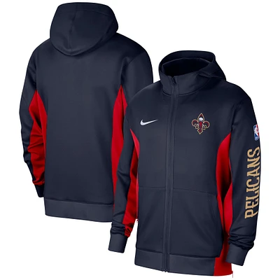 Men's Nike Navy New Orleans Pelicans 2023/24 Authentic Showtime Full-Zip Hoodie