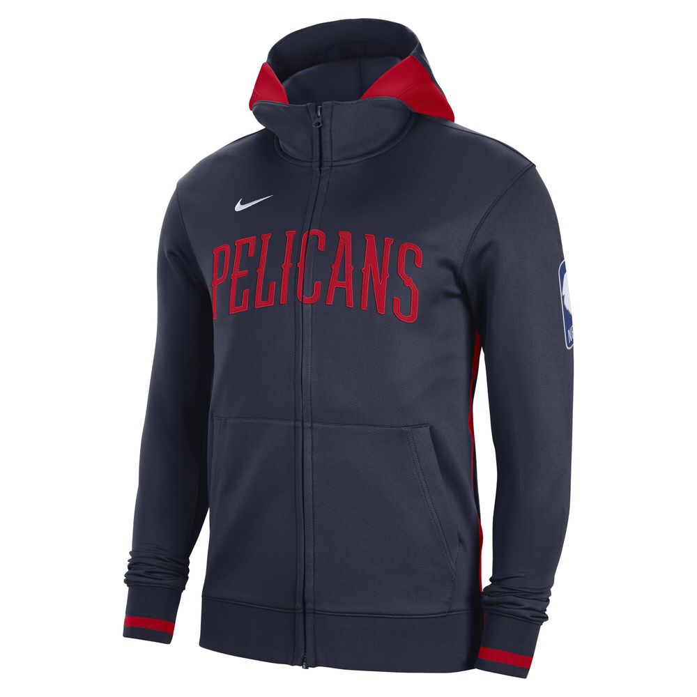 Men's Nike Navy New Orleans Pelicans Authentic Showtime Performance Full-Zip Hoodie