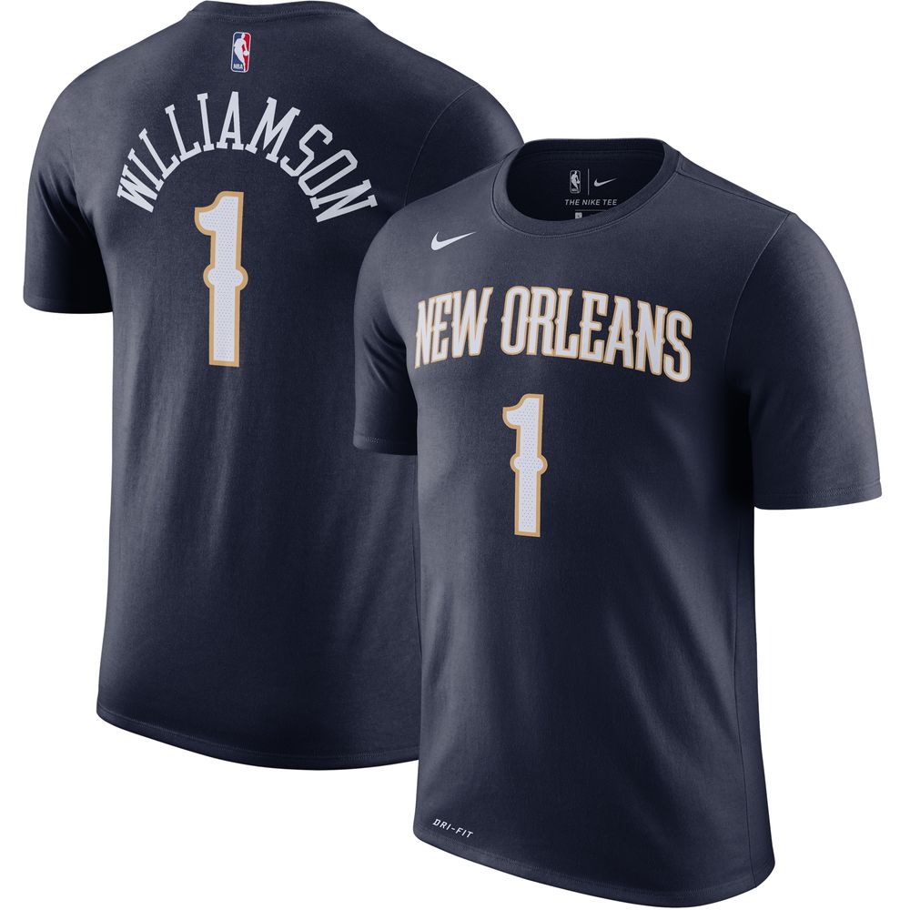 Men's Nike Zion Williamson Navy New Orleans Pelicans 2019/2020 Name & Number Performance T-Shirt