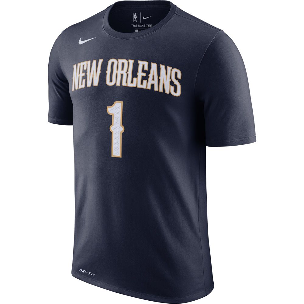 Men's Nike Zion Williamson Navy New Orleans Pelicans 2019/2020 Name & Number Performance T-Shirt