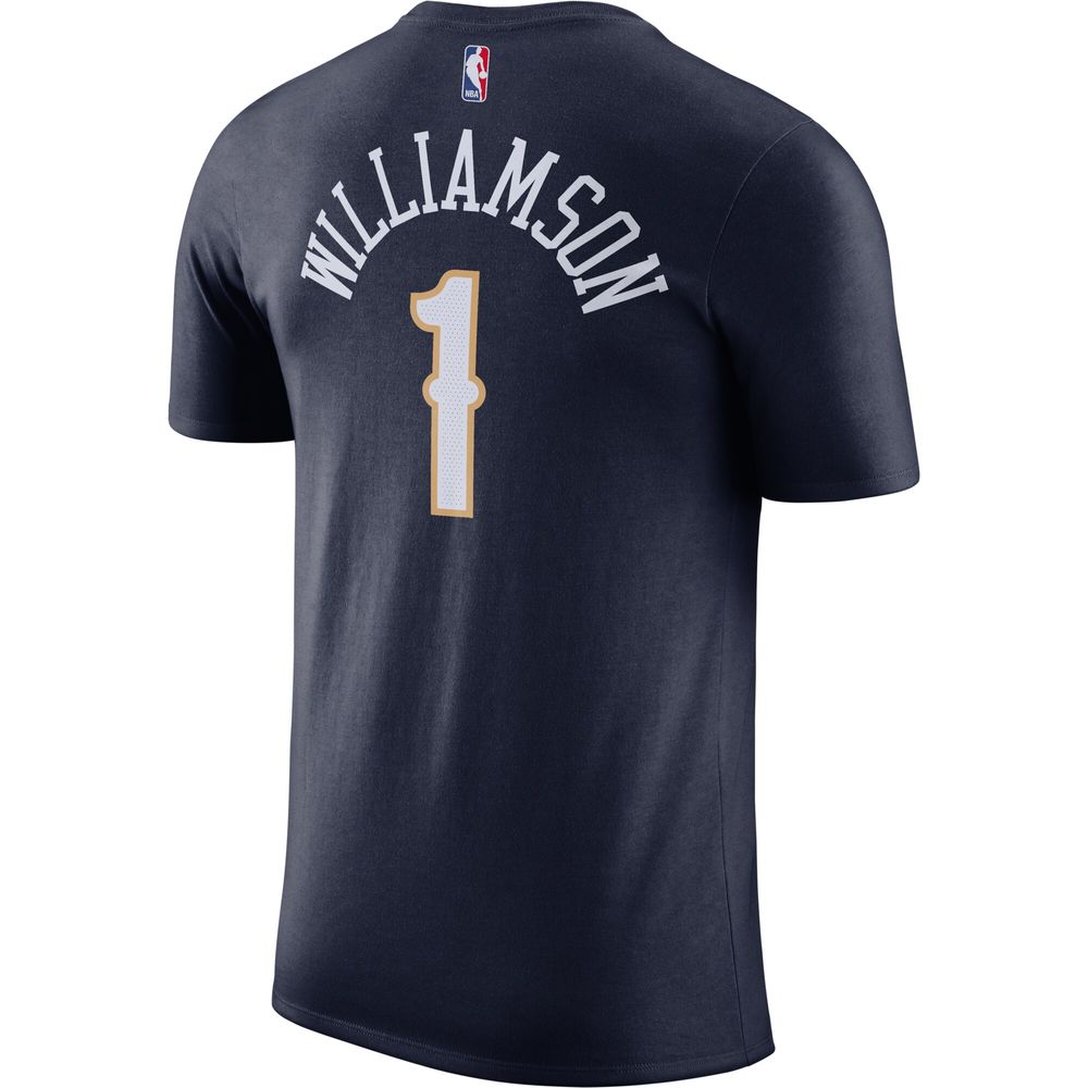 Men's Nike Zion Williamson Navy New Orleans Pelicans 2019/2020 Name & Number Performance T-Shirt