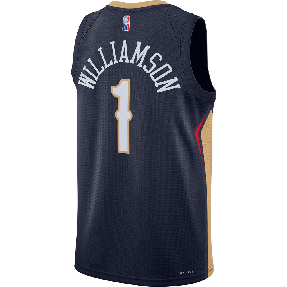 Men's Nike Zion Williamson Navy New Orleans Pelicans 2021/22 Diamond Swingman Jersey - Icon Edition