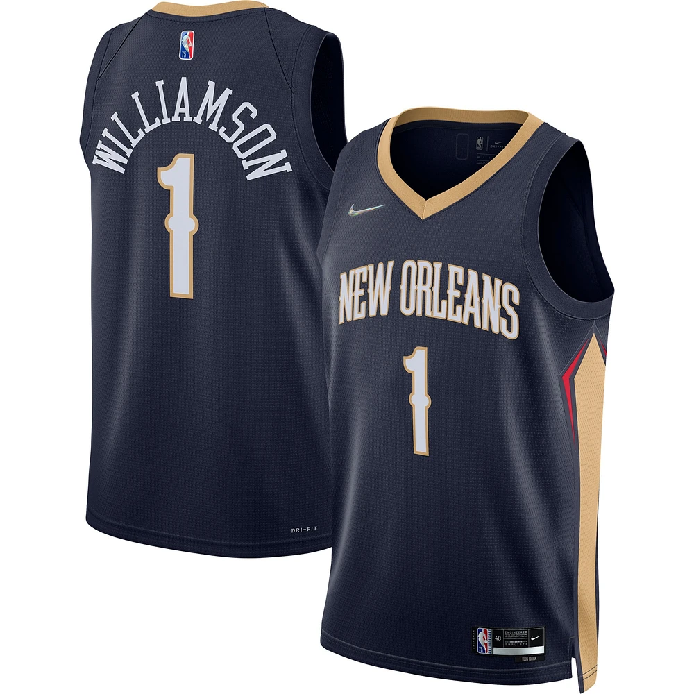 Maillot Nike Zion Williamson New Orleans Pelicans 2021/22 Diamond Swingman Marine pour Homme - Édition Icon