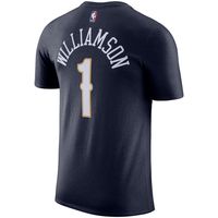 Men's Nike Zion Williamson Navy New Orleans Pelicans Name & Number T-Shirt