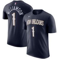 Men's Nike Zion Williamson Navy New Orleans Pelicans Name & Number T-Shirt