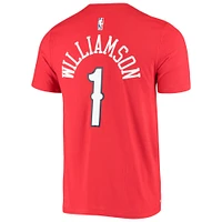 T-shirt Performance Zion Williamson New Orleans Pelicans Nike pour homme avec nom et numéro, rouge