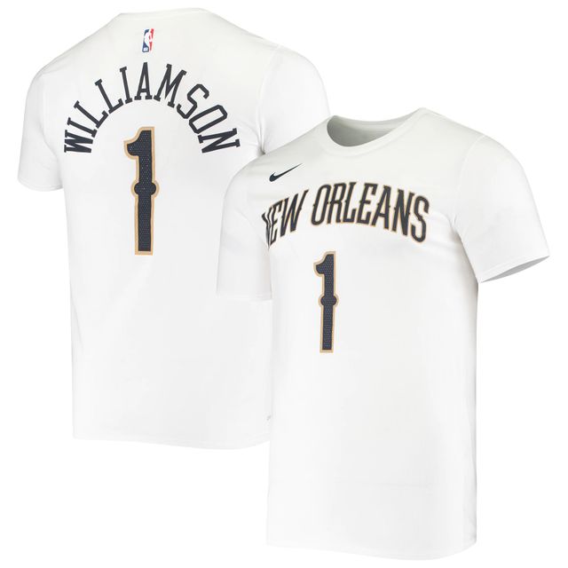 T-shirt Performance Zion Williamson New Orleans Pelicans Nike pour homme avec nom et numéro - Blanc