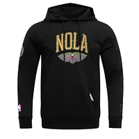 Men's Pro Standard Black New Orleans Pelicans 2024/25 City Edition Chenille Applique Pullover Hoodie