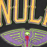 Sweat à capuche en chenille avec appliques City Edition 2024/25 Pro Standard pour homme New Orleans Pelicans noir