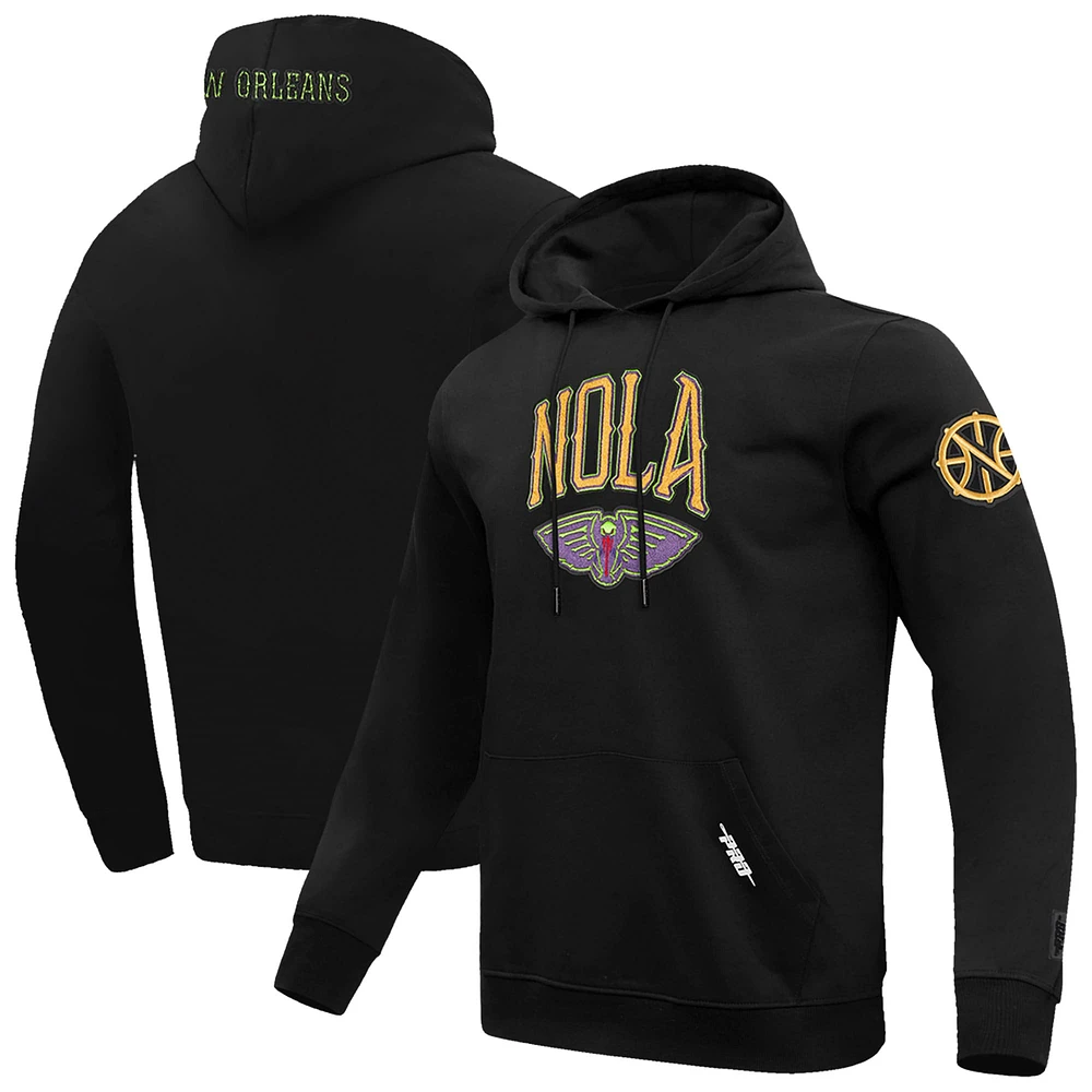 Men's Pro Standard Black New Orleans Pelicans 2024/25 City Edition Chenille Applique Pullover Hoodie