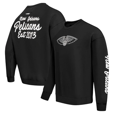 Sweat-shirt à épaules tombantes Paint the City Pro Standard pour homme, noir, New Orleans Pelicans