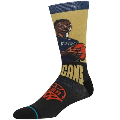 Zion Williamson New Orleans Pelicans Stance Graded Player Crew Socks