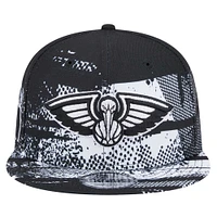 Casquette à visière noire New Era New Orleans Pelicans Tip-Off 9FIFTY Snapback