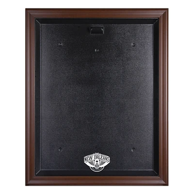 New Orleans Pelicans Brown Framed Logo Jersey Display Case