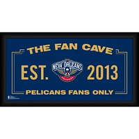 New Orleans Pelicans Framed 10" x 20" Fan Cave Collage