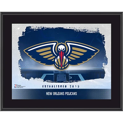 New Orleans Pelicans Framed 10.5" x 13" Sublimated Horizontal Team Logo Plaque