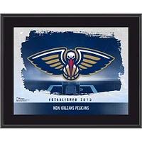 New Orleans Pelicans Framed 10.5" x 13" Sublimated Horizontal Team Logo Plaque