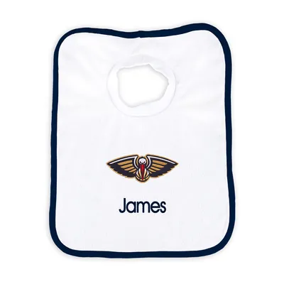 New Orleans Pelicans Newborn & Infant Personalized Bib - White