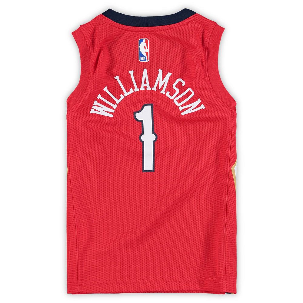 Preschool Jordan Brand Zion Williamson Red New Orleans Pelicans 2020/21 Fast Break Replica Jersey - Statement Edition