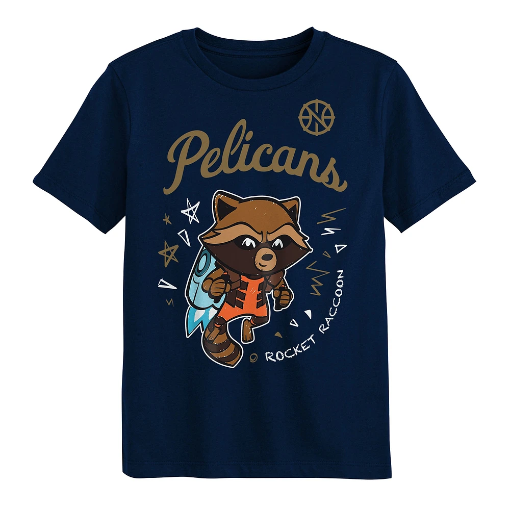 Ensemble de t-shirts deux pièces pour enfants d'âge préscolaire New Orleans Pelicans Guardians Of The Galaxy