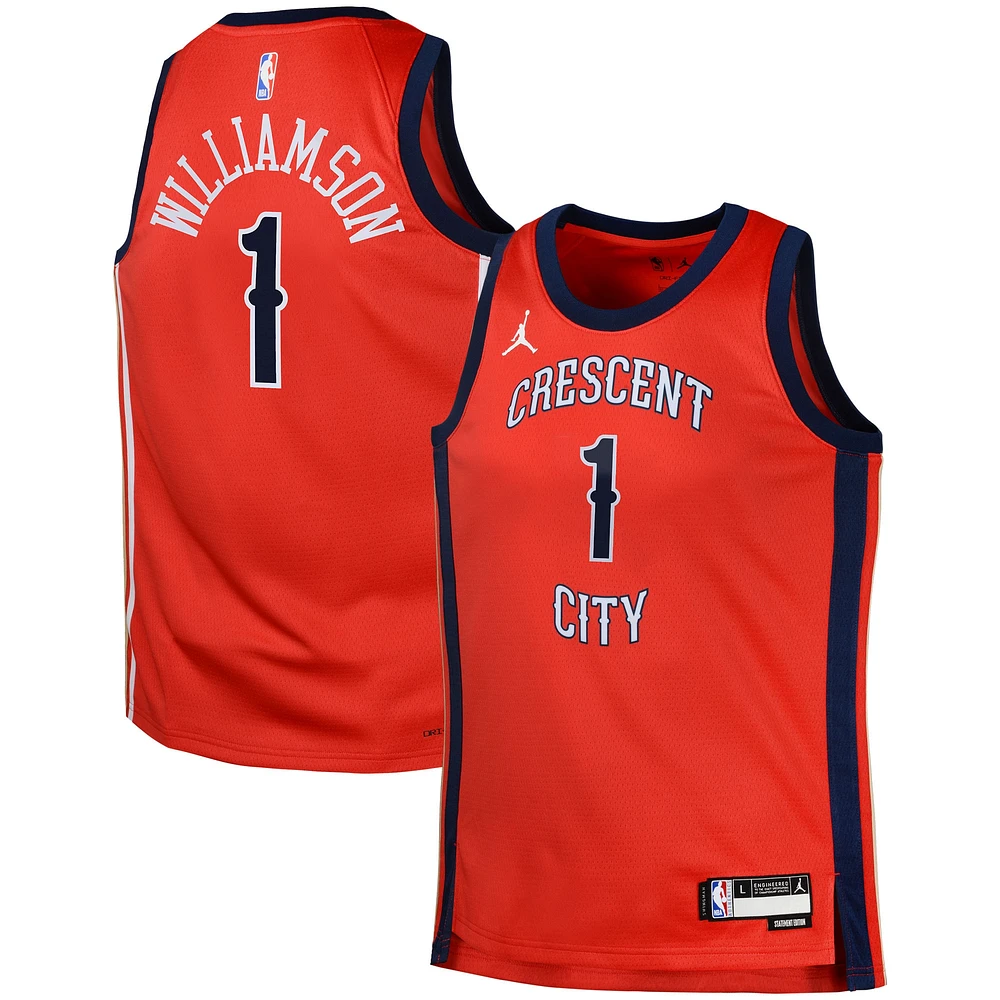 Maillot Swingman Jordan Brand Zion Williamson Rouge New Orleans Pelicans Déclaration