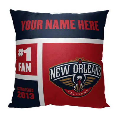 New Orleans Pelicans The Northwest Group 18'' x 18'' Colorblock Personalized Throw Pillow
