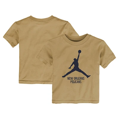 T-shirt Jumpman essentiel Jordan Brand doré des Pélicans de la Nouvelle-Orléans pour tout-petit