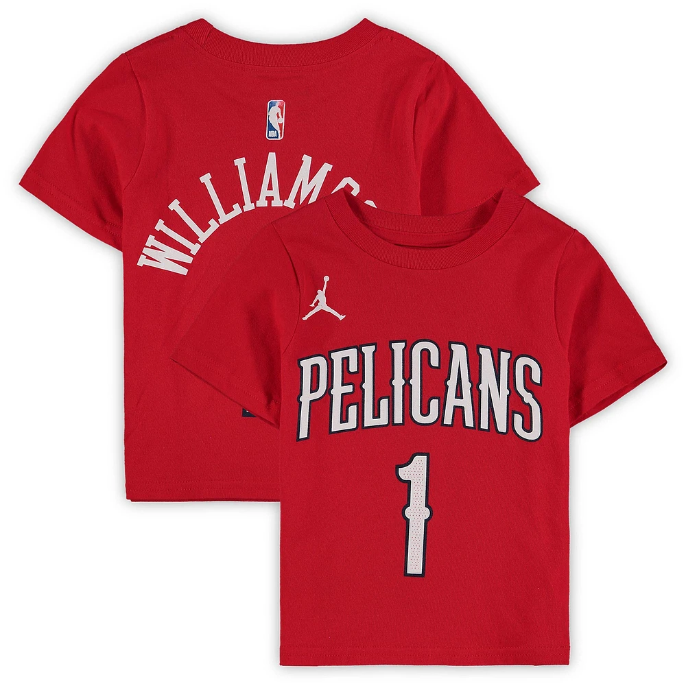 T-shirt avec nom et numéro Jordan Brand Zion Williamson New Orleans Pelicans Statement Edition pour tout-petits