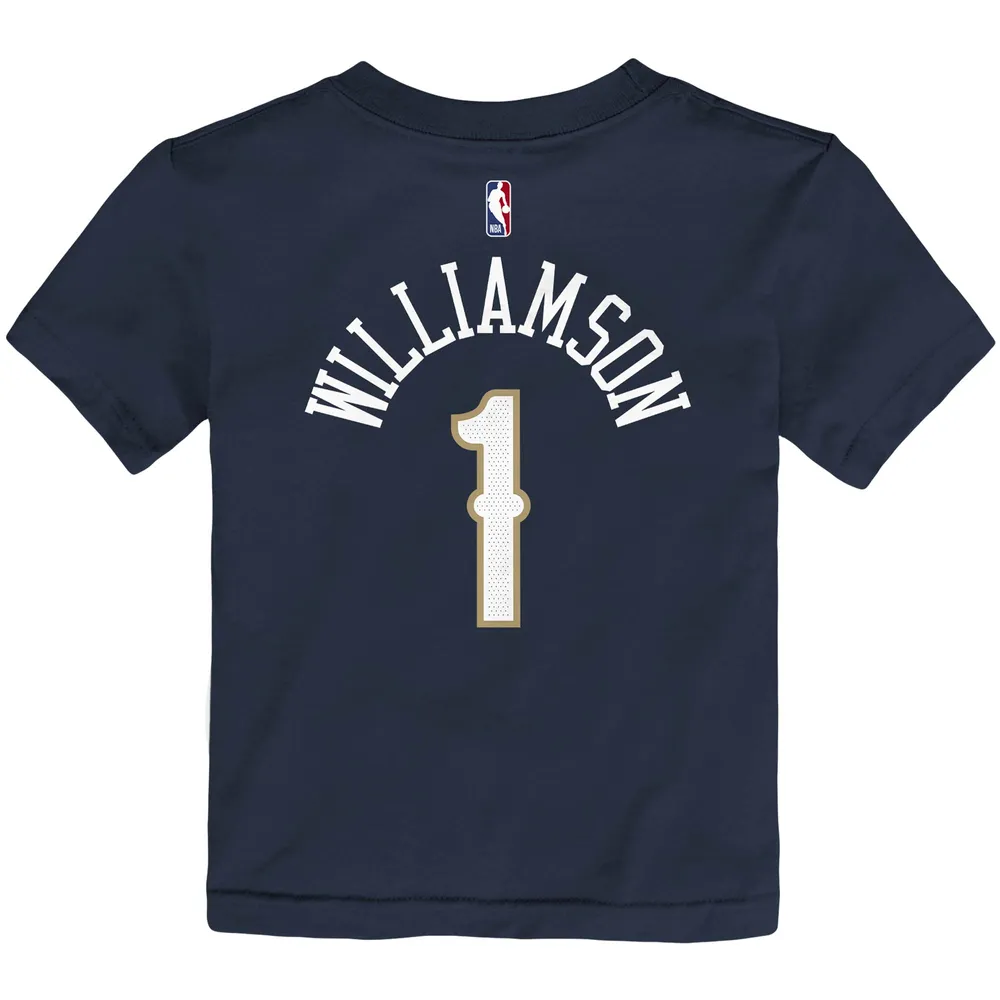 T-shirt avec nom et numéro Nike Zion Williamson bleu marine New Orleans Pelicans pour tout-petit