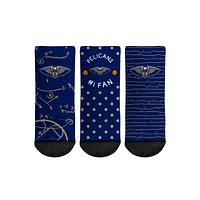 Chaussettes Rock Em pour tout-petit New Orleans Pelicans #1 Fan Lot de 3 paires de chaussettes