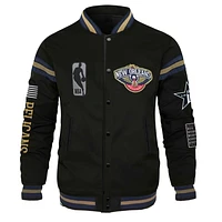 Unisex FISLL x Black History Collection  New Orleans Pelicans Full-Snap Varsity Jacket