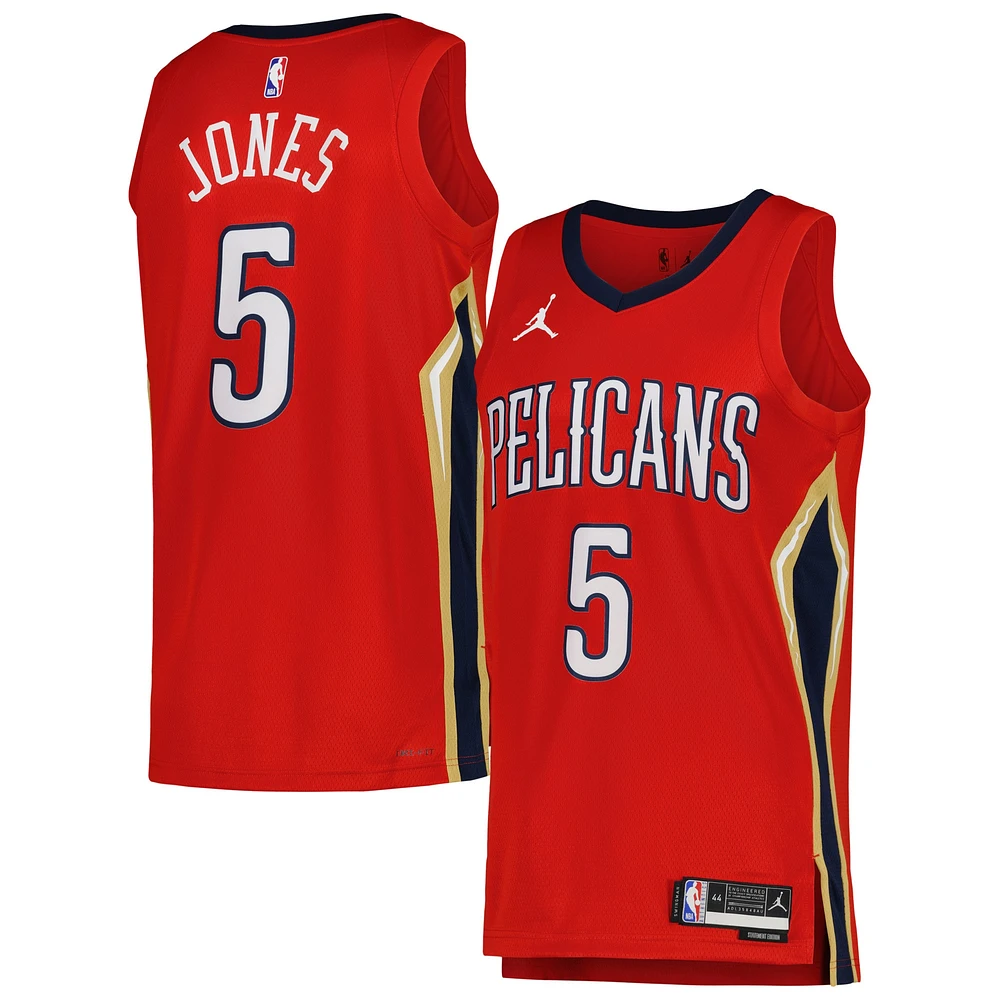 Unisexe Jordan Brand Herbert Jones Rouge 2022/23 New Orleans Pelicans Swingman Jersey - Statement Edition