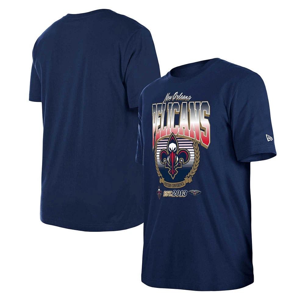 T-shirt unisexe New Era bleu marine Orleans Pelicans Summer Classics