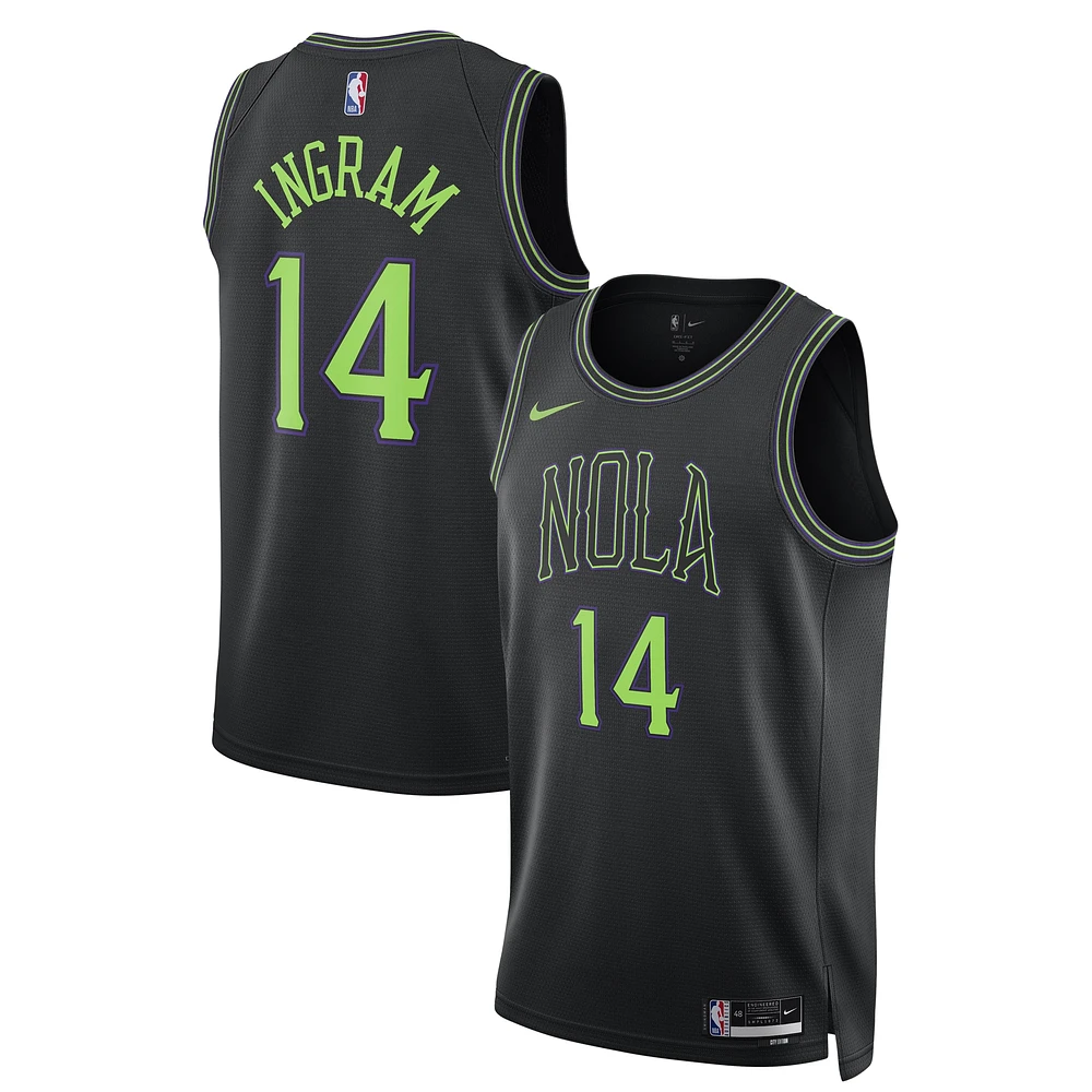 Maillot unisexe Nike Brandon Ingram noir New Orleans Pelicans Swingman 2023/24 - City Edition