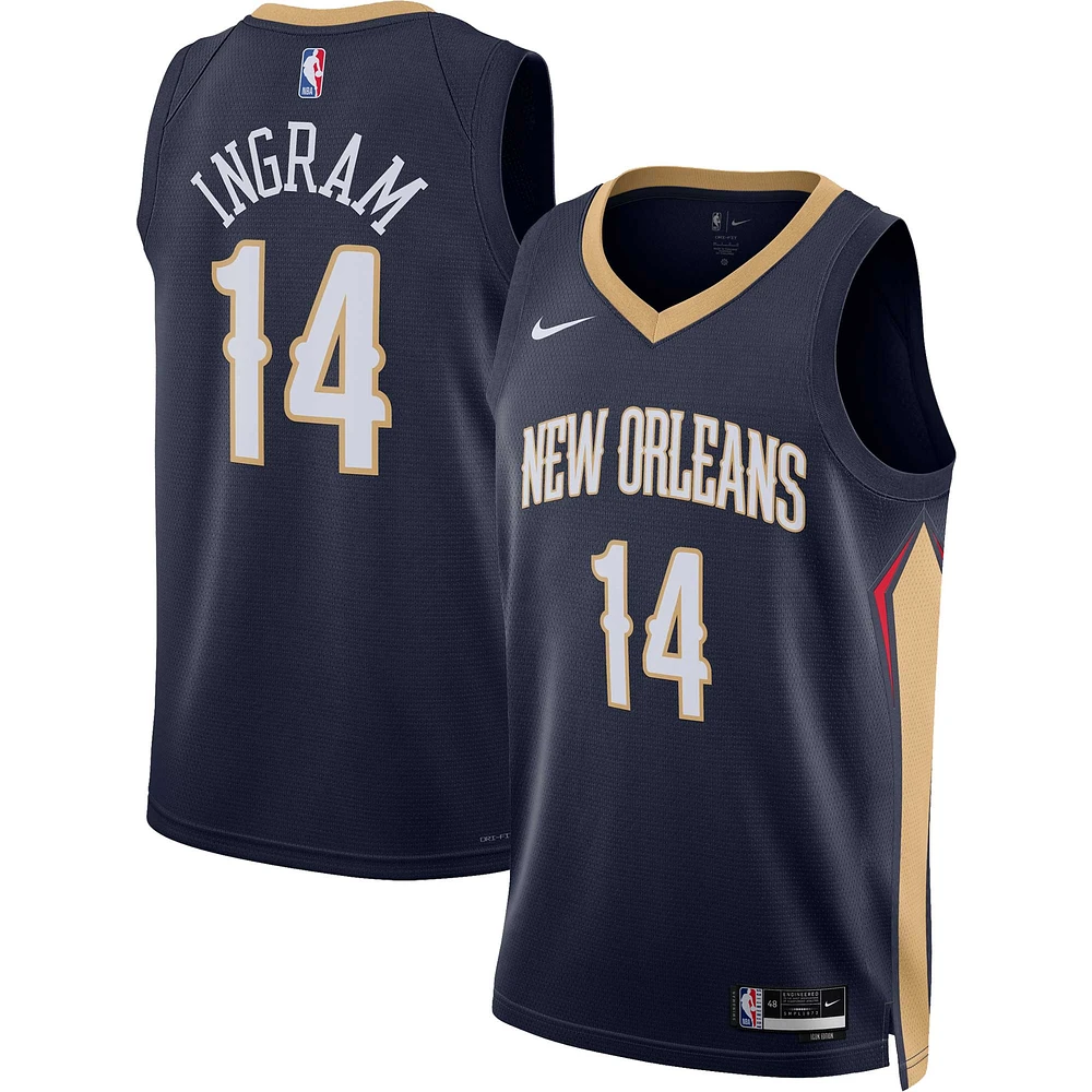 Maillot unisexe Nike Brandon Ingram bleu marine New Orleans Pelicans Swingman - Édition Icon