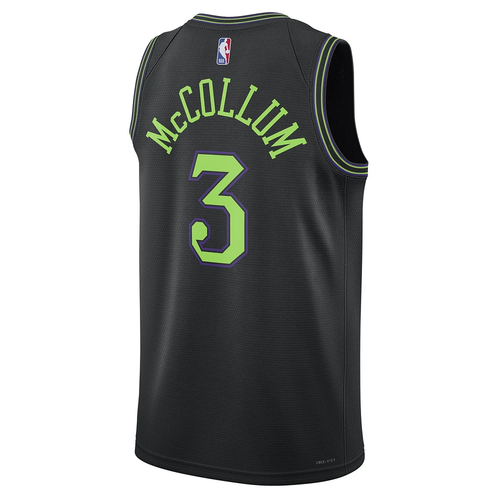 Maillot unisexe Nike CJ McCollum noir New Orleans Pelicans 2023/24 Swingman - City Edition