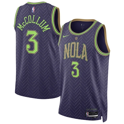 Maillot de joueur unisexe Nike CJ McCollum violet New Orleans Pelicans 2024/25 Swingman - Édition City