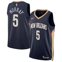 Maillot Nike Swingman unisexe Dejounte Murray Navy New Orleans Pelicans 2024 Offseason Addition