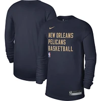 Unisex Nike Navy New Orleans Pelicans 2023/24 Legend On-Court Practice Long Sleeve T-Shirt