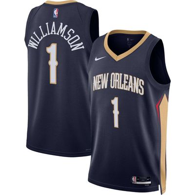 Unisex Nike Zion Williamson Navy New Orleans Pelicans 2022/23 Swingman Jersey - Icon Edition