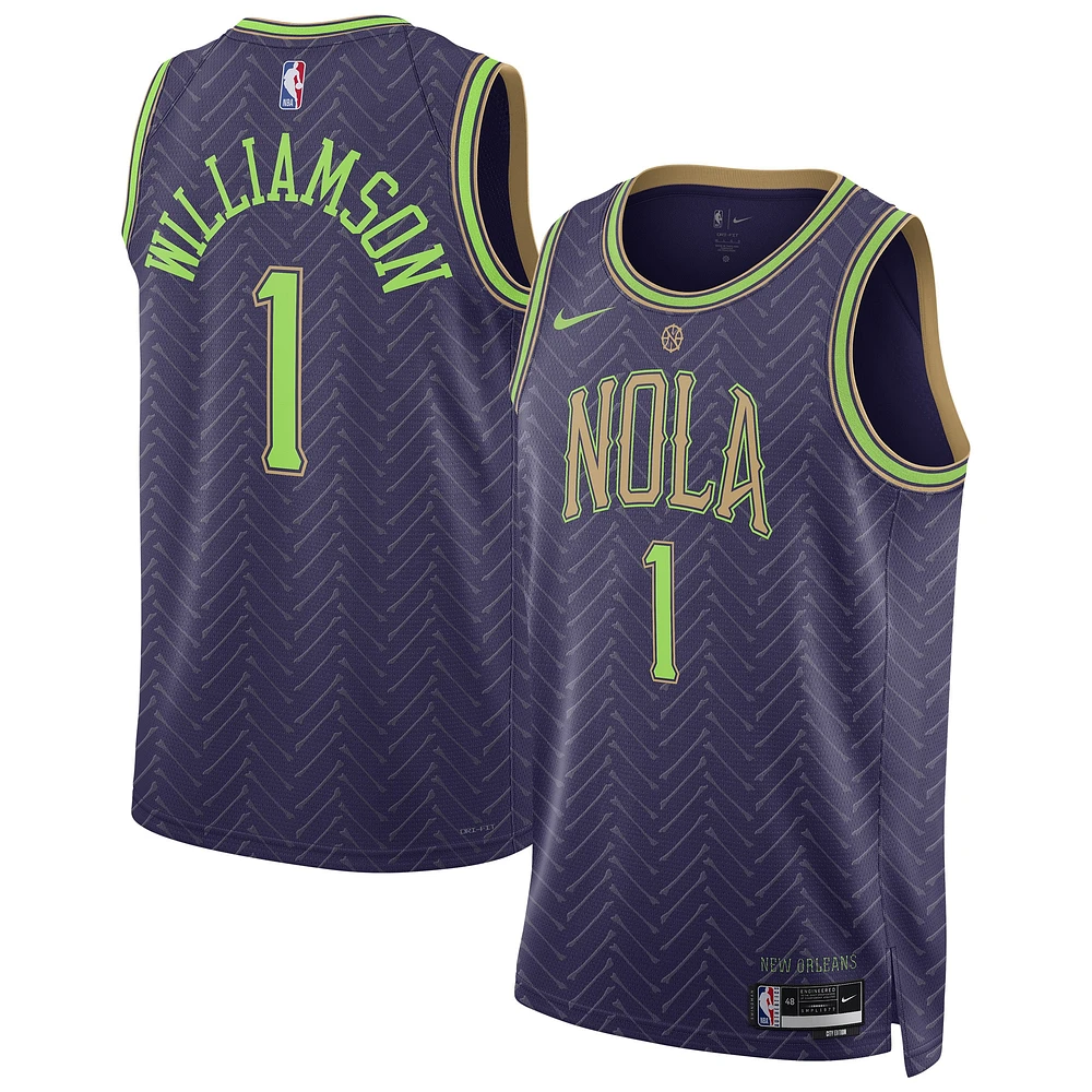 Maillot de joueur unisexe Nike Zion Williamson violet New Orleans Pelicans 2024/25 Swingman - Édition City