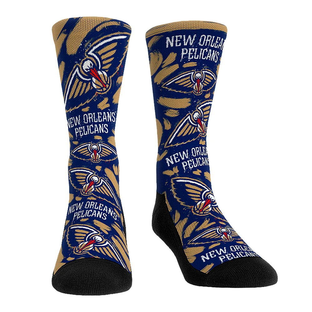 Unisex Rock Em Socks New Orleans Pelicans Allover Logo & Paint Crew