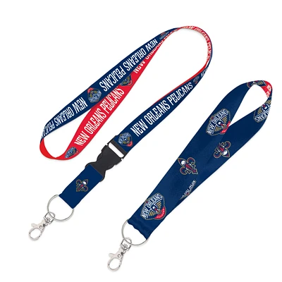 WinCraft New Orleans Pelicans Lot de 2 cordons avec boucle amovible et sangle pour clés